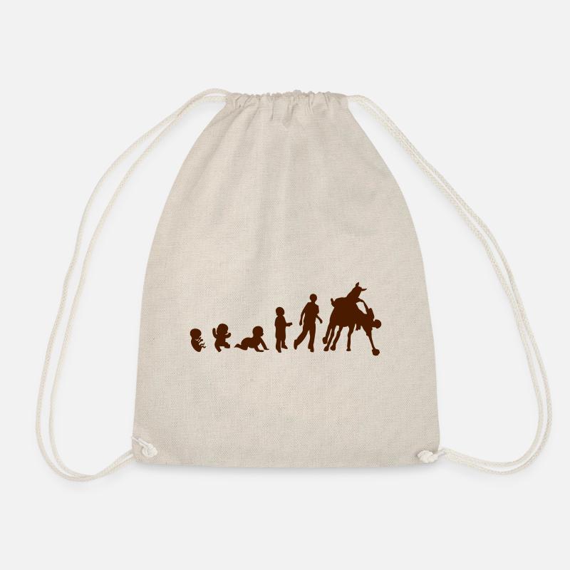 evolution pferd ball pferd reiter 1 - Turnbeutel - Natur