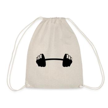 haltere musculation poids bodybuilding 202 - Sac de sport léger - nature - Devant