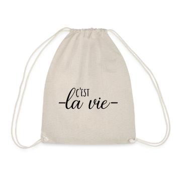 C'est la vie - Drawstring Bag - nature - Front