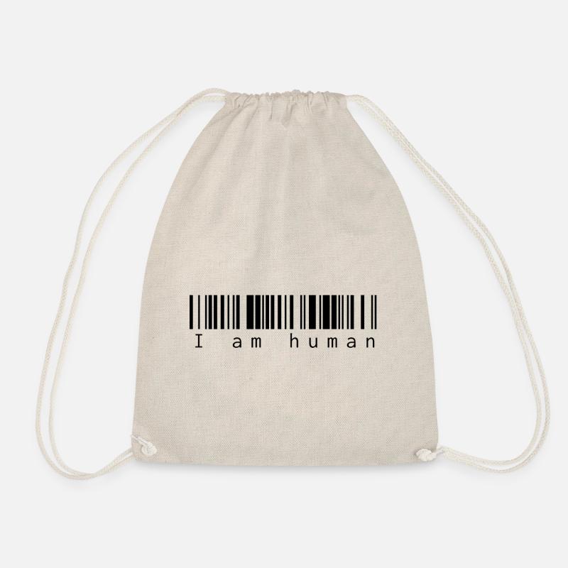 I am humane - Drawstring Bag - nature