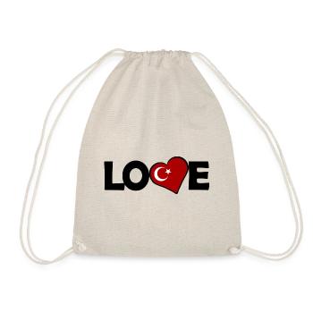 A heart for Turkey - Drawstring Bag - nature - Front