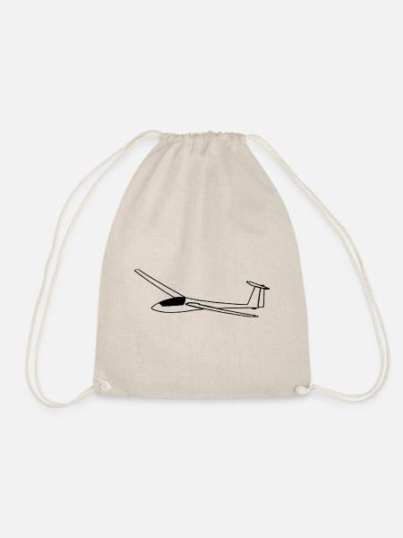 Glider gift glider glide tshirt - Drawstring Bag - nature
