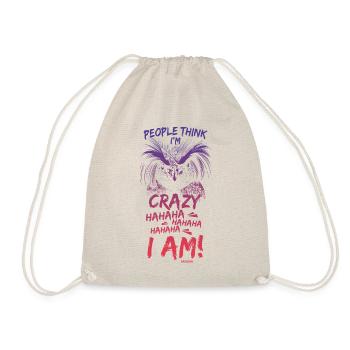 People Think I'm Crazy Hahahaha Penguin - Drawstring Bag - nature - Front
