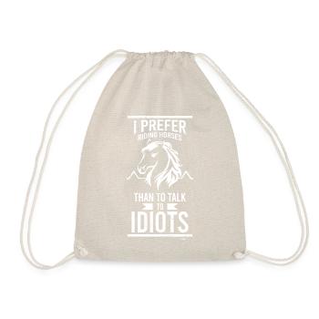 riding Equestrian sport Pony Horse stable Riding stable - Drawstring Bag - nature - Front