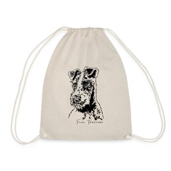 FOX TERRIER rauhaar Jagdhunde Hunde Wilsigns - Turnbeutel - Natur - Vorne