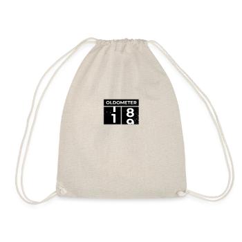 Oldometer 19th Birthday Funny Slogan Turning 19 - Drawstring Bag - nature - Front
