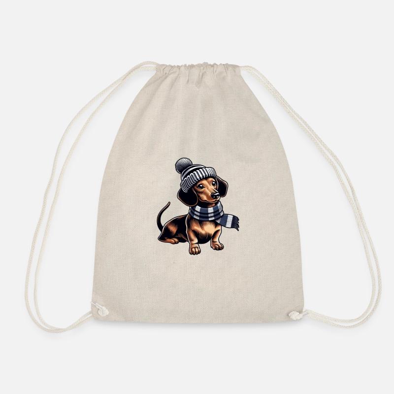 Dackel Jagdhunde und Hunde lieben Winter - Turnbeutel - Natur