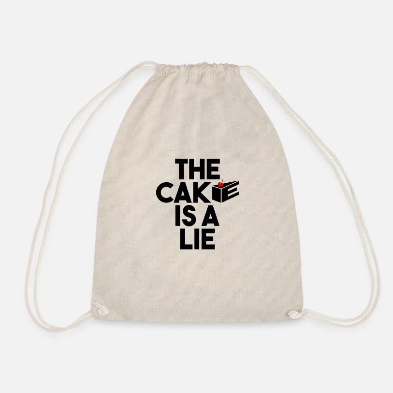 The Cake is a lie Portal Aperture Science - Drawstring Bag - nature