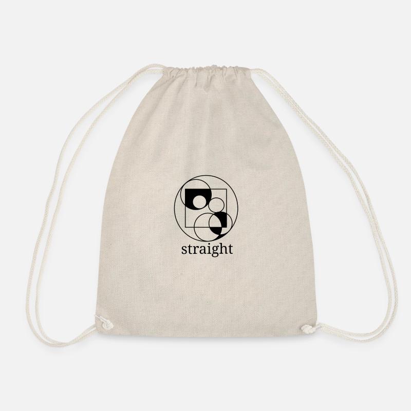 Geometry straight - Drawstring Bag - nature