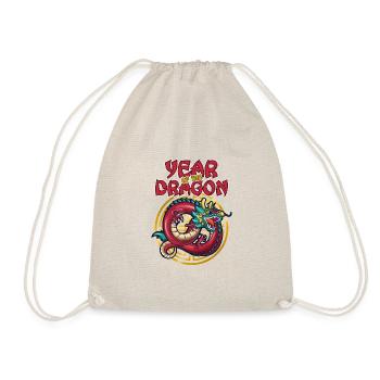 Chinese New Year Dragon China Asian I Gift - Drawstring Bag - nature - Front