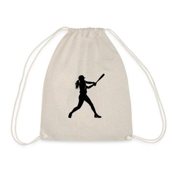 Icône de la femme de baseball - Sac de sport léger - nature - Devant