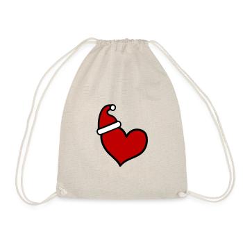Coeur Noël - Sac de sport léger - nature - Devant