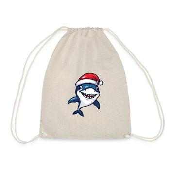Shark Christmas Christmas - Drawstring Bag - nature - Front