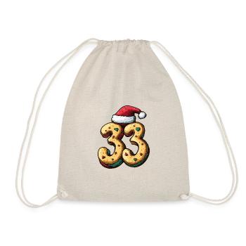33 Nombre Noël - Sac de sport léger - nature - Devant