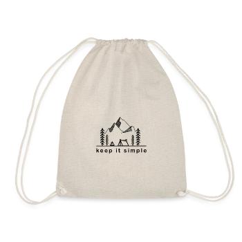 Wild camping in the mountains and forest - Drawstring Bag - nature - Front