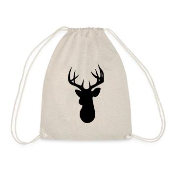 Stag Head - Turnbeutel - Natur - Vorne