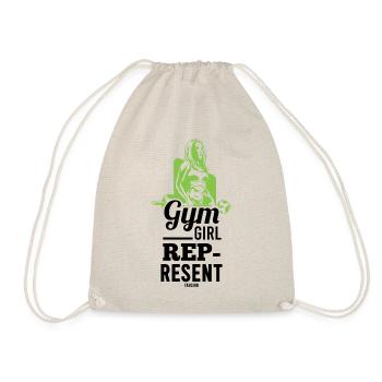 Fitness Woman Sport - Drawstring Bag - nature - Front