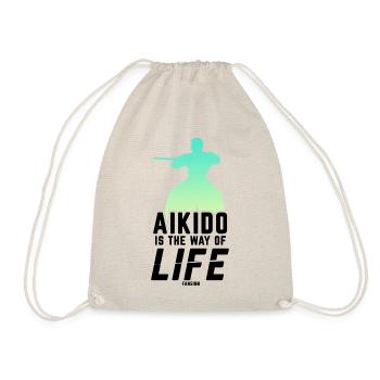 Aikido Sword Fighting Japan - Drawstring Bag - nature - Front