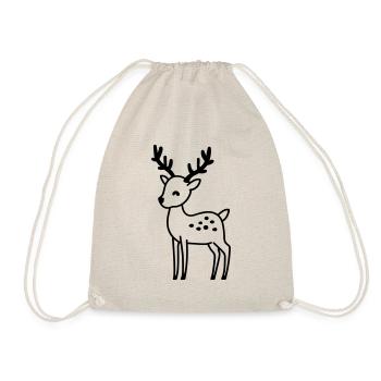 Weihnachtsrentiere - Turnbeutel - Natur - Vorne