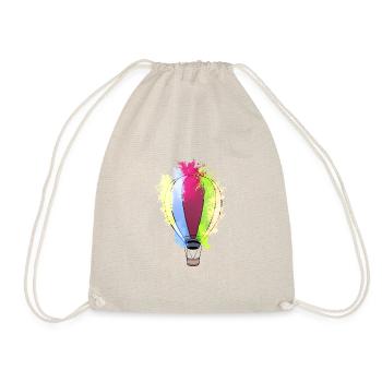 Hot Air Balloon Balloon Ride Sky I Gift - Drawstring Bag - nature - Front