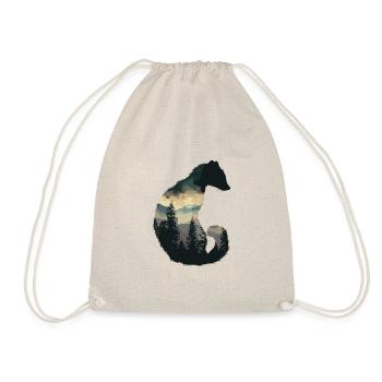 Marten Animal Forest Nature - Drawstring Bag - nature - Front