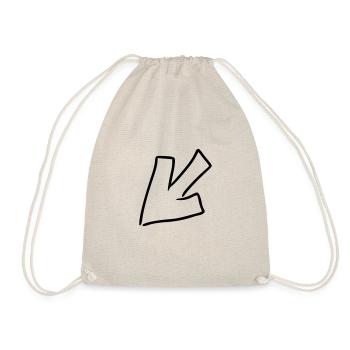 Arrow drawing sketch black - Drawstring Bag - nature - Front