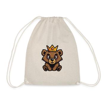 Couronne de bande dessinée d’ours - Sac de sport léger - nature - Devant