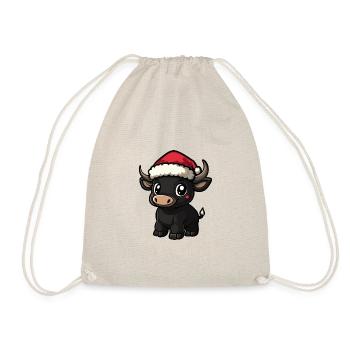 Taurus Christmas Cute - Drawstring Bag - nature - Front