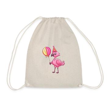 Flamingo Birthday Baby - Drawstring Bag - nature - Front