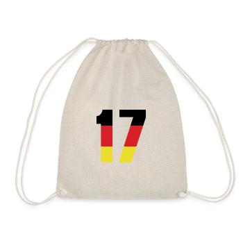17 Zahl Deutschland Trikot - Turnbeutel - Natur - Vorne