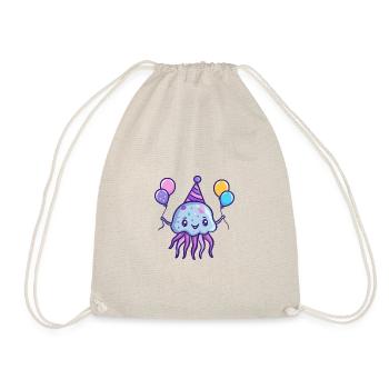 Jellyfish Birthday Comic - Drawstring Bag - nature - Front