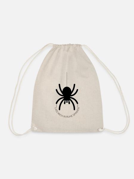 Spinne mit Spruch - Turnbeutel - Natur
