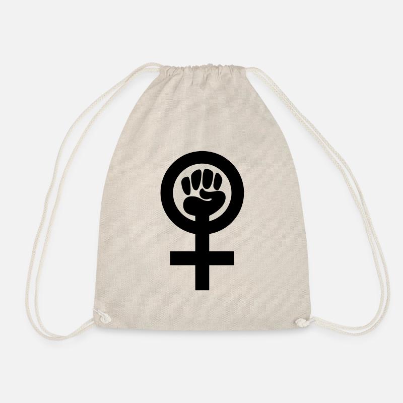 Feminism Symbol - Drawstring Bag - nature