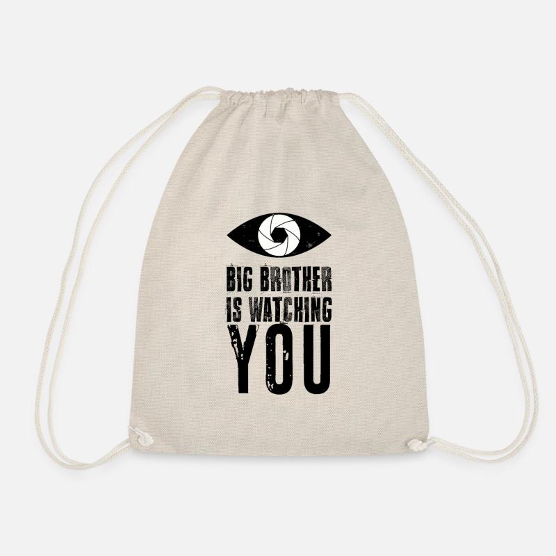 Big Brother controls you - Drawstring Bag - nature