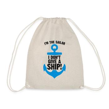 SAILOR DON T GIVE A SHIP - Drawstring Bag - nature - Front
