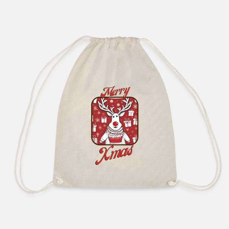 Rudi the Ren 2 - Drawstring Bag - nature