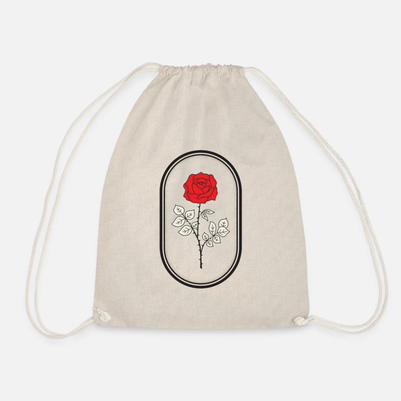 Rose Logo - Drawstring Bag - nature