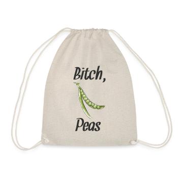 Vegan Vegan Vegan Pois Noir - Sac de sport léger - nature - Devant