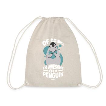 Of Course I'm Awesome I'm A Penguin - Drawstring Bag - nature - Front