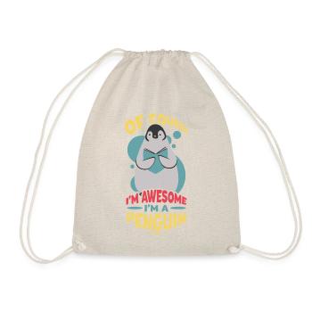Of Course I'm Awesome I'm A Penguin - Drawstring Bag - nature - Front