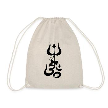 Trishula Shiva Om Trishul thème noir - Sac de sport léger - nature - Devant