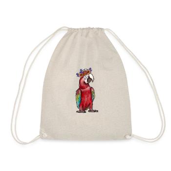 Watercolor Parrot - Drawstring Bag - nature - Front