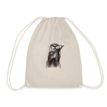 Loutre et poissons d’aquarelle - Sac de sport léger - nature - Devant