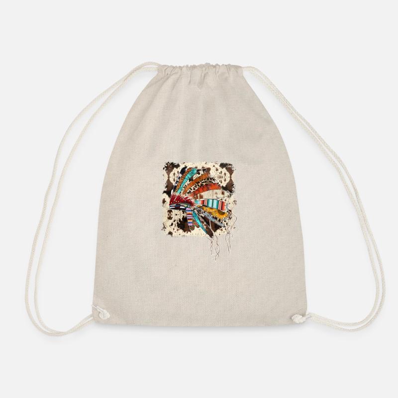 Headdress Western - Drawstring Bag - nature