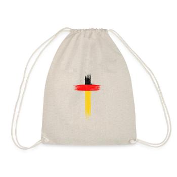 Deutschland Flagge Deutsche Fahne Used Look Heimat - Turnbeutel - Natur - Vorne
