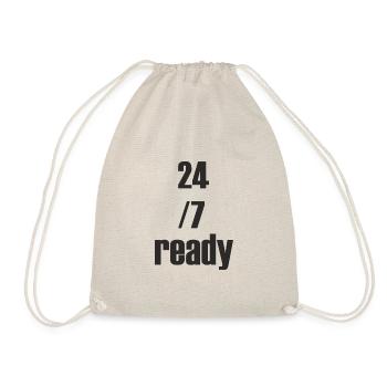 24/7 ready - Turnbeutel - Natur - Vorne