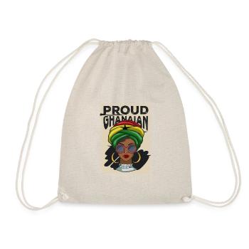 Ghana Ghanaian Flag Woman Princess I Gift - Drawstring Bag - nature - Front