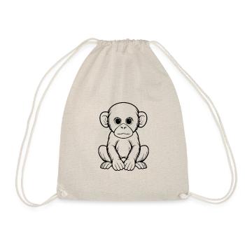 Monkey Monkey Monkey Face Jungle - Drawstring Bag - nature - Front