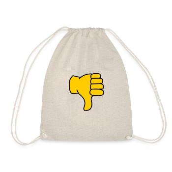 Emoji Thumbs Down Sketch Color - Drawstring Bag - nature - Front