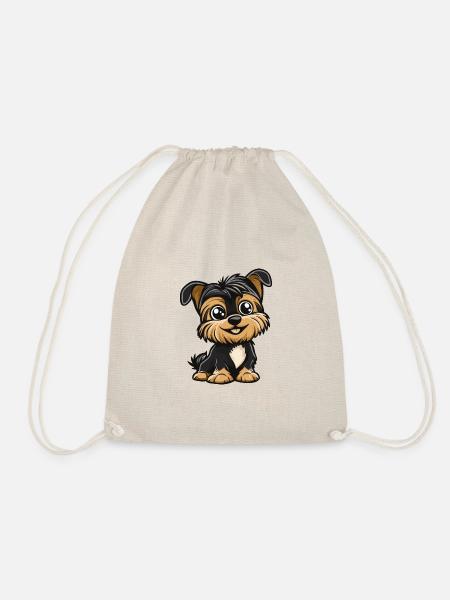 Yorkshire Terrier Hund Comic Baby - Turnbeutel - Natur
